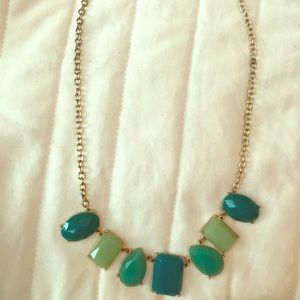 Green and blue chunky necklace